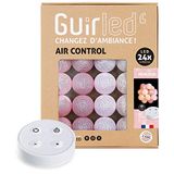 GuirLED - Lichtketting met ballen van katoen, USB - draadloze afstandsbediening - babynachtlampje 2 uur - inclusief dubbele USB-voedingsadapter 2 A - 4 intensiteiten - 24 ballen 2,4 m - prinses