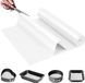 Tapis de cuisson en silicone réutilisable antiadhésif tapis à pâtisserie avec revêtement antidérapant pour friteuses à air - tapis de cuisson en silicone - 30 cm x 25 m