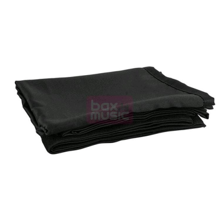 Showtec Pipe Drape doek 300 x 300 cm molton CS zwart