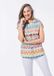 Goldner Blouse Korte mouwen printblouse voor dames multicolor