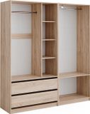 Vicco Elmo Garderobekast – 180 x 200 cm Set van 2 Sonoma