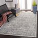 Safavieh Adirondack Collection ADR103B Silver and Ivory Modern Distressed Area Rug (5'1" x 7'6")