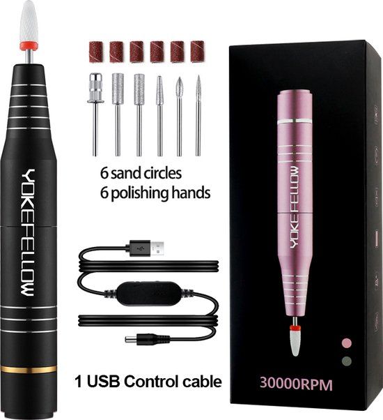 Manicure Frees - 30000 RPM - Zwart - Merkloos