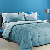 Caleffi - Modern dekbed van 100% polyester, effen, voor Frans bed en halve hemel