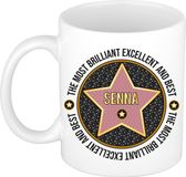 Bellatio Decorations Naam mok Senna - wit - Most Brilliant - keramiek - 300 ml - collega beker - cadeau