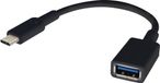 Renkforce RF-4455819 USB-kabel USB 3.2 Gen1 USB-C stekker, USB-A bus 0.15 m Zwart Met OTG-functie