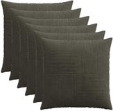 vidaXL - Kussensloop - 6 stuks - ALMELO - Antracietkleurig - 65 x 65 cm - corduroy