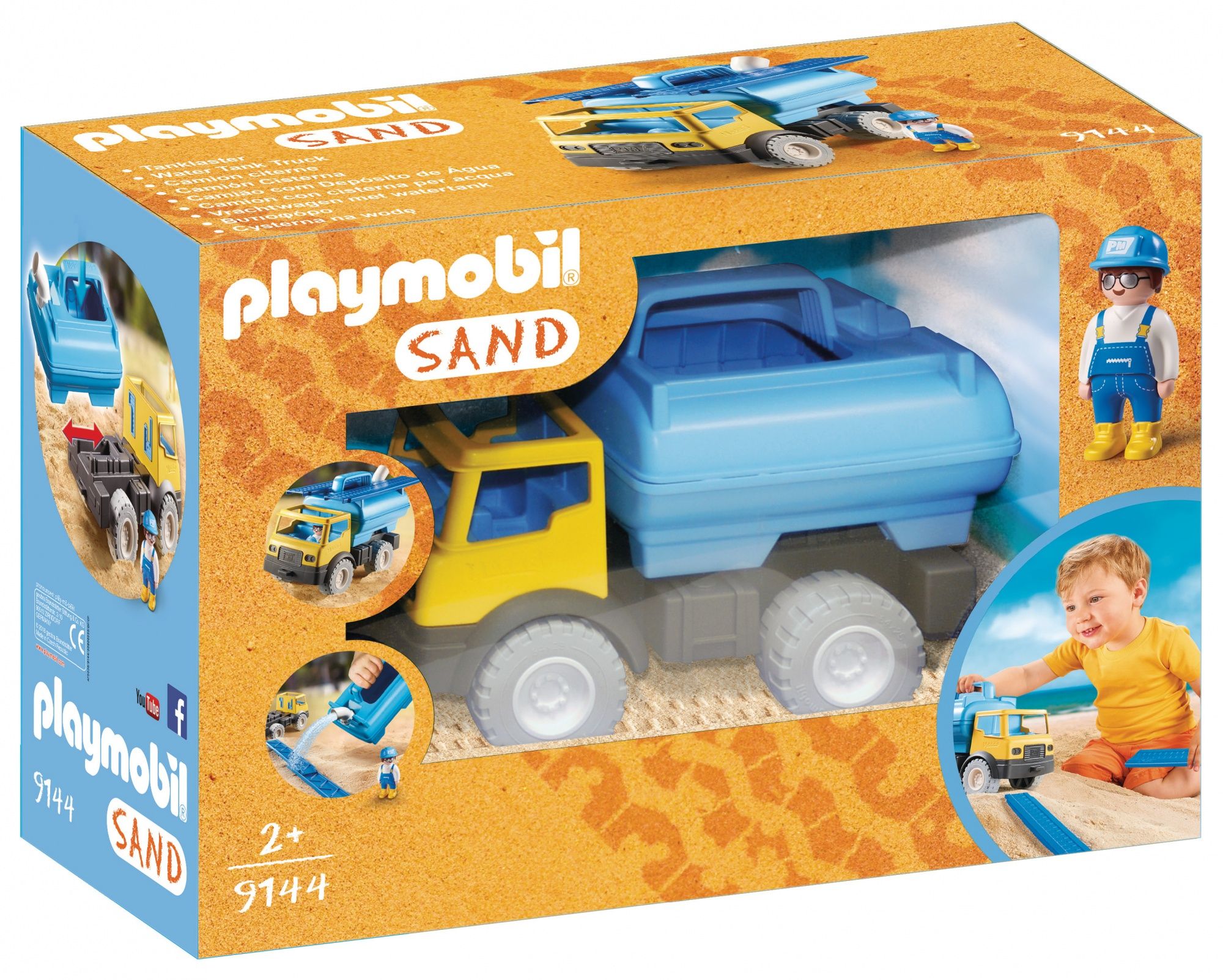 PLAYMOBIL SAND Vrachtwagen met watertank - 9144 - Bouwplaats Speelgoed