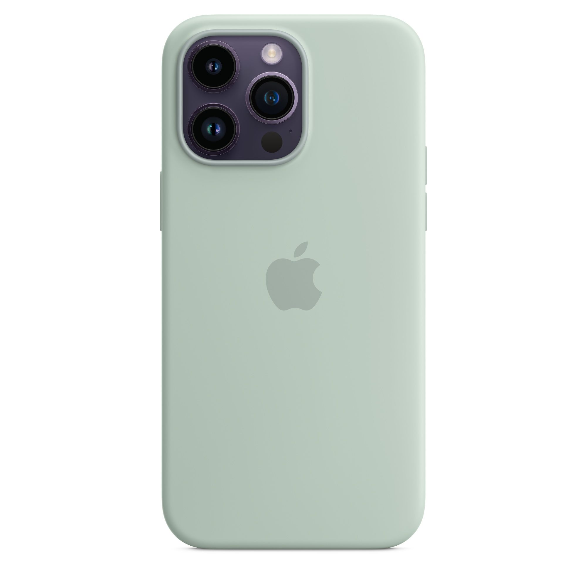 Apple iPhone 14 Pro Max Hoesje - Succulent Groen - Silicone/Microvezel