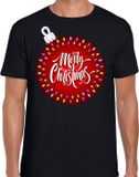 Bellatio Decorations Shoppartners Bv Fout Kerst shirt / t-shirt - kerstbal merry christmas zwart voor heren - kerstkleding / kerst outfit XL