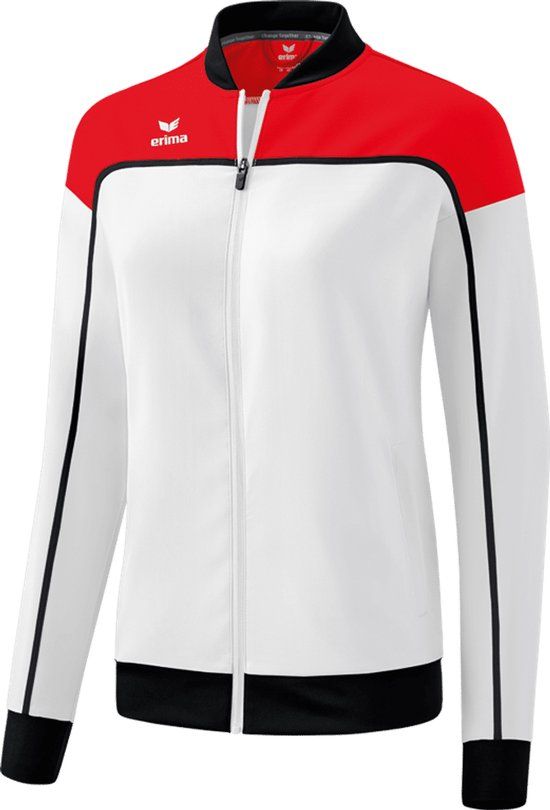 Erima Change Presentatiejack Dames - Wit / Rood / Zwart - Maat 34