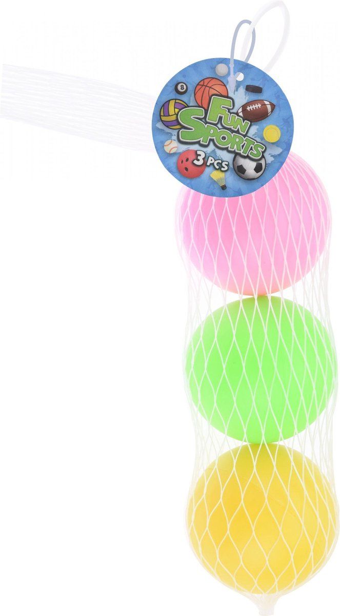 Free and easy Beach Balletjes - Groen/Geel/Roze - 3 Stuks