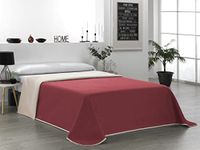 Martina Home Sprei, omkeerbaar, 100% polyester, beige-rood, bed 150 cm