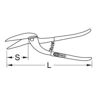 KS Tools KS Tools pelikaan schaar, rechtse snit Aantal:1