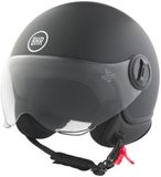 BHR 835 - Vespa helm - Mat Zwart - Maat XS - Jethelm met Vizier
