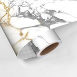 Ambiance Sticker Zelfklevende vinylfolie op rol, per meter verkocht - Afwasbare sticker voor keukenmeubels, kasten en deuren - Bucharest Marble - 60x100cm