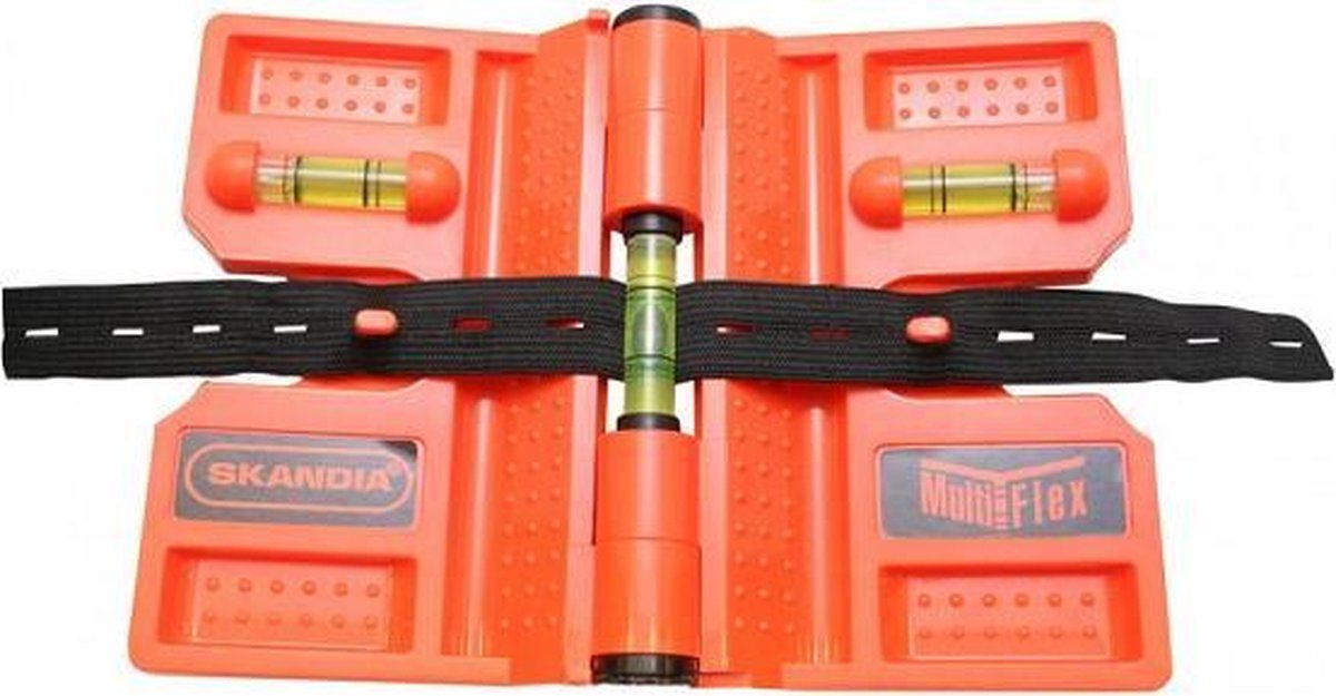 Skandia magnetische waterpas met 3 libellen voor hoeken