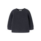 NAME IT MINI rechtvallende gebreide trui - warm donkerblauw