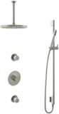 Hotbath Buddy - Inbouw Regendoucheset - 2 Stopkranen - Thermostatisch - Plafondbuis 30 cm - Hoofddouche 300 mm - Staafhanddouche - Glijstang 900 mm - Waterbesparend - V02