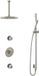 Hotbath Buddy - Inbouw Regendoucheset - 2 Stopkranen - Thermostatisch - Plafondbuis 30 cm - Hoofddouche 300 mm - Staafhanddouche - Glijstang 900 mm - Waterbesparend - V02