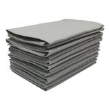 Penguin Home Set van 12 herbruikbare stoffen servetten 45 x 45 cm 100% katoen, effen geverfd keperweefsel, zacht en duurzaam, perfect voor hotels, restaurants en evenementen - donker gemêleerd