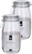 Excellent Houseware Keuken Voedsel Opslagpotten - 2x Stuks - 1500 ML - Met Beugel Sluiting - Glas - Weckpotten - Inmaakpotten