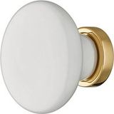 Häfele Bouton de meuble rond porcelaine antique, Ø 30 mm - laitonné