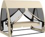 Outsunny Hollywoodschaukel Metall, Polyester Kaffee