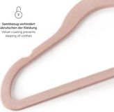 Laleni Kinderkledinghangers 30 stuks met fluwelen hoes - Ruimtebesparende kinderkledinghangers - 360° draaibare kinderkledinghangers - Anti-slip fluwelen kinderkledinghangers - Roségoud & Lichtroze