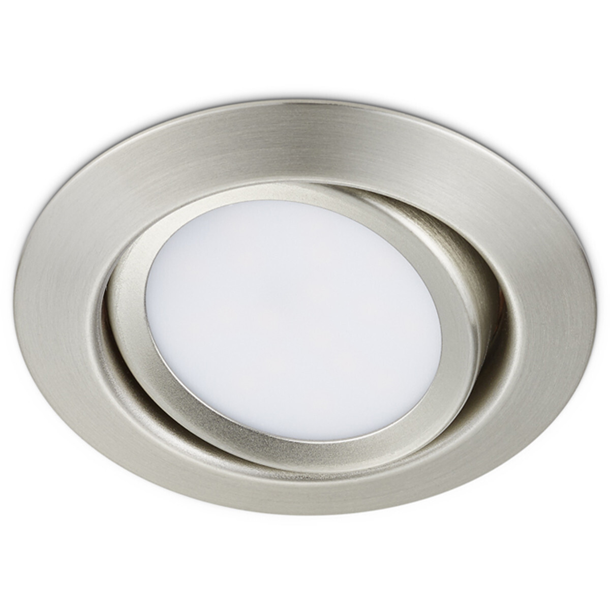 BES LED LED Spot - Inbouwspot - Trion Roluno - 5W - Warm Wit 3000K - Rond - Mat Nikkel - Aluminium - Ã˜80