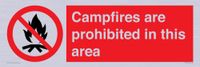 Kampfires zijn verboden dit gebied bord - 600x200mm - L62