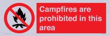 Kampfires zijn verboden dit gebied bord - 600x200mm - L62