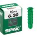SPAX SD-pluggen 6 x 30 mm, 80 stuks