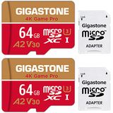 GIGASTONE 64GB 2-pack micro SD geheugenkaart 4K Game Pro