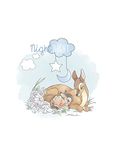Bambi Good Night - Grootte: 50 x 70 cm - Komar, muurschildering, posters, kunstdruk (zonder lijst), Disney