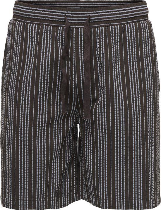 ONLY&SONS ONSCRUZ Seersucker Jogger Shorts Heren Dusty Blue