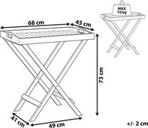 Beliani TOSCANA - Balkontafel - lichte houtkleur - acaciahout