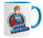 Super Hero Mok - Super Fratello Beste ter wereld - Cadeau-ideeën voor Vaderdag, verjaardag, kopjes, originele koffie, keramiek, 350 ml