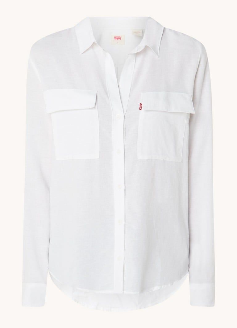 Levi's Doreen blouse - linnenblend - borstzakken