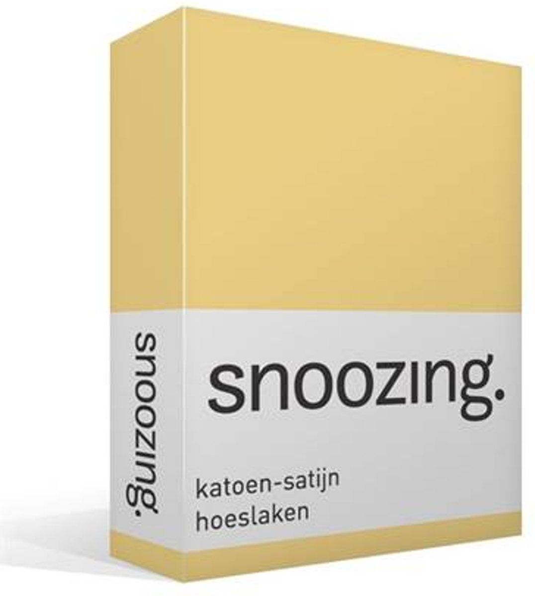 Snoozing Katoen-satijn Hoeslaken - 1-persoons (80x200 cm) - Geel