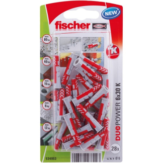 Fischer Universele plug | Fischer DuoPower | 28 stuks (6x30)