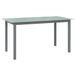 Syfax Aluminium en glas lichtgrijs tuintafel 150x90x74 cm