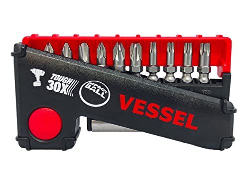 VESSEL 10-delige schroevendraaierset "Impact Ball" + bithouder