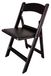 Chaise de réception pliable noire – résine, assise rembourrée en similicuir, capacité de charge 120 kg, empilable