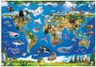 Dino Puzzle Dierenkaart XXL 100 stukjes