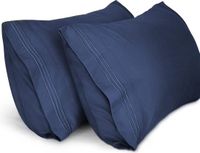 Lirex Taies d'oreiller (2 Pièces), 50 x 101 cm, Bleu