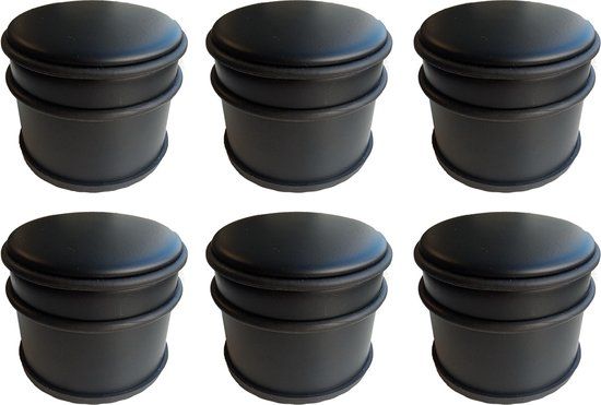 BRASQ Set van 6 Deurstoppers - Zwart