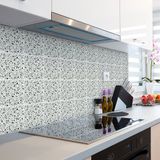 Ambiance Sticker Zelfklevende tegelmuurstickers voor keuken en badkamer - 24 ORLANDO TERRAZZO TEGELSTICKERS - 24 stickers 10x10cm