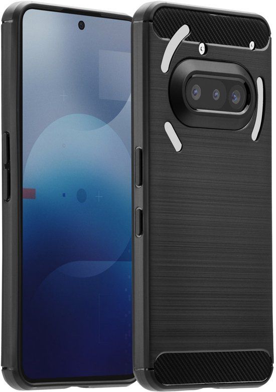 imoshion Hoesje - Geschikt voor Nothing Phone (3a) - Brushed Backcover - Zwart