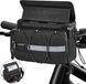 Merkloze Sacoche de guidon de vélo noir 6L avec support de téléphone et housse de pluie